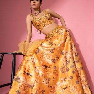 SUN KISSED MUSTARD YELLOW LEHENGA -KELAYA - Image 2